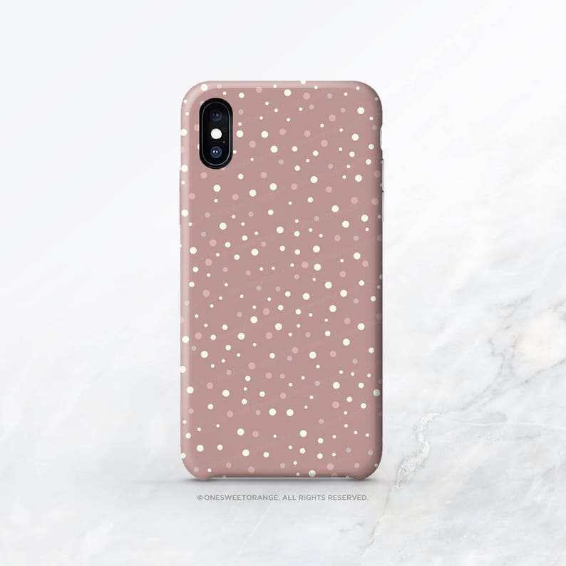 IPhone 12 Case Mauve Polka Dots iPhone 11 Pro Case iPhone ...