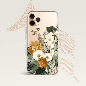 iPhone 16 Case iPhone 15 Case iPhone 14 Case iPhone 13 Case iPhone 12 Case Spring Peony iPhone 11 Pro Case Clear Rubber Case U138
