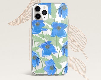iPhone 15 Case iPhone 14 Case iPhone 13 Case iPhone 12 Case Himalayan Blue Poppies iPhone 11 Pro Case Clear iPhone 11 Pro Max Case U319