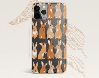 iPhone 16 Case iPhone 15 Case iPhone 14 Case iPhone 13 Case iPhone 12 Case Bunny iPhone 11 Pro Case Clear Rubber Case U523