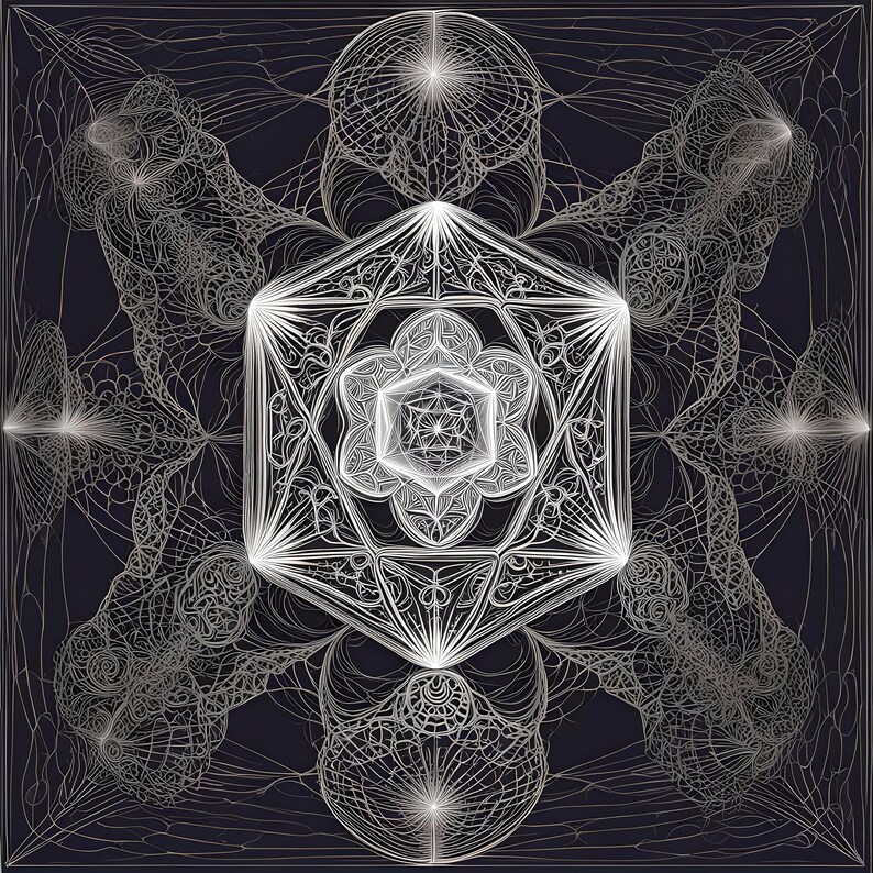Adult Coloring Printable Page My Version of a Metatron's Cube - Etsy