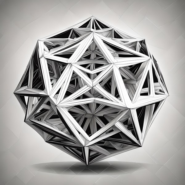 Icosahedron coloring printable