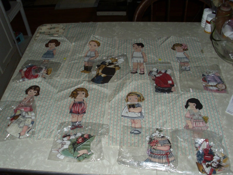 8 Dolly Dingle FABRIC Cutout Paper Dolls and Complete Clothing Sets Etsy