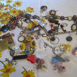 Assorted Lot of Tiny Findings to be used in Crafting Jewelry and Other Crafts