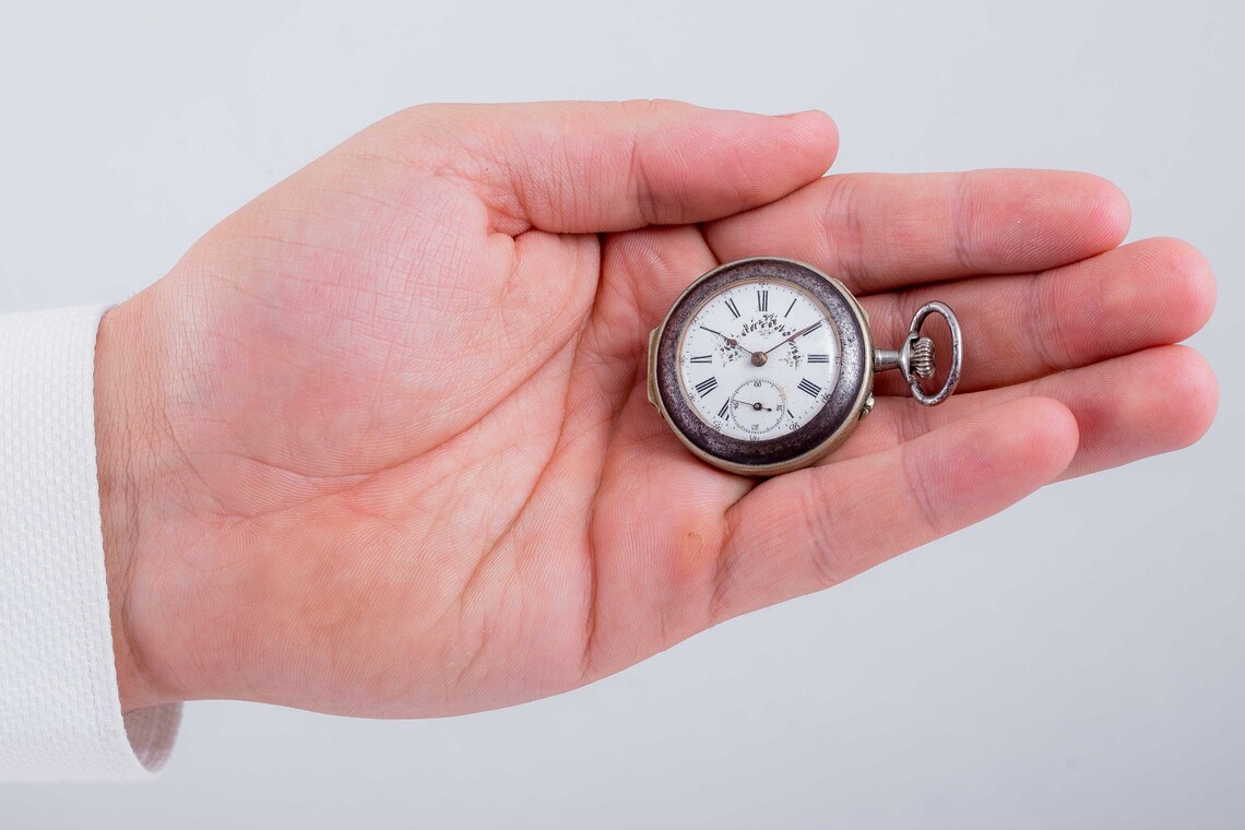 Swiss Pocket Watchiron Pocket Watchclassic Watchantique Etsy