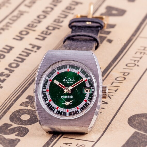 swiss women watch,Essel watch,green women watch,wa