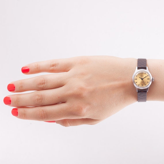 lizard strap watch, black leather watch, elegant watc… - Gem lizard strap watch, black leather watch, elegant watc… - Gem