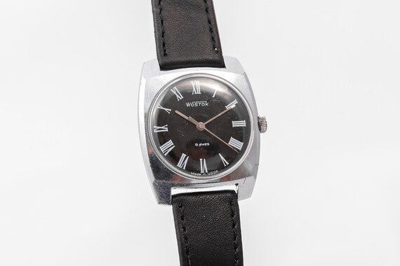 Wostok mens watch,russian mens watch,black dial wa