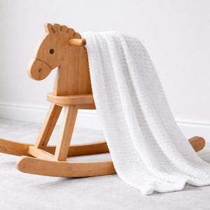 Knitting Pattern PDF, 3 Sizes, Knit Weave Afghan, Flutterby Chunky, Baby Girl or Boy