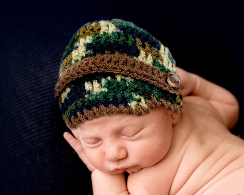 newborn camo hat