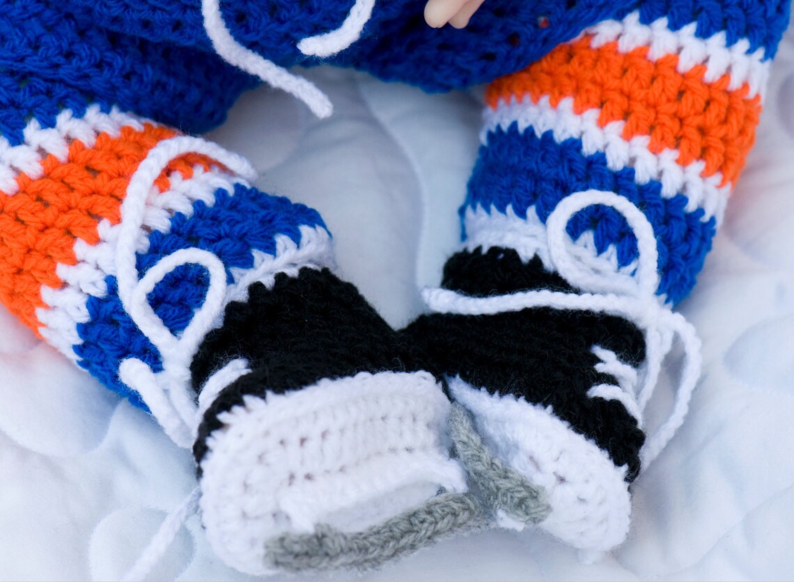 Hockey Leg Warmers Baby Hockey Socks Crocheted Hockey Etsy