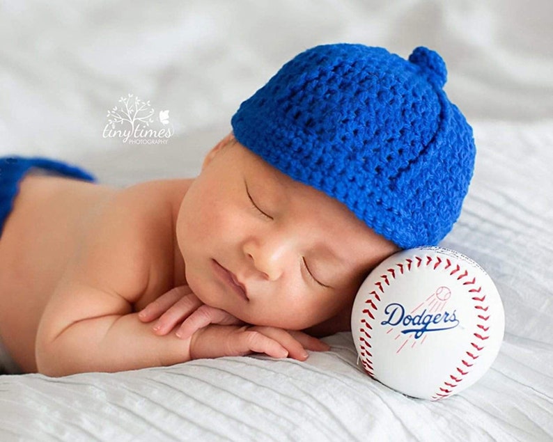 crochet newborn baseball hat