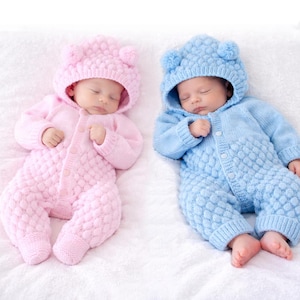 Baby Knitting Pattern PDF Sizes Preemie, Newborn 0-3, 6, 12 & 18 Month, Knit Top Down