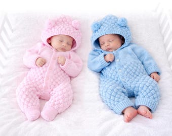 Baby Knitting Pattern PDF Sizes Preemie, Newborn 0-3, 6, 12 & 18 Month, Knit Top Down