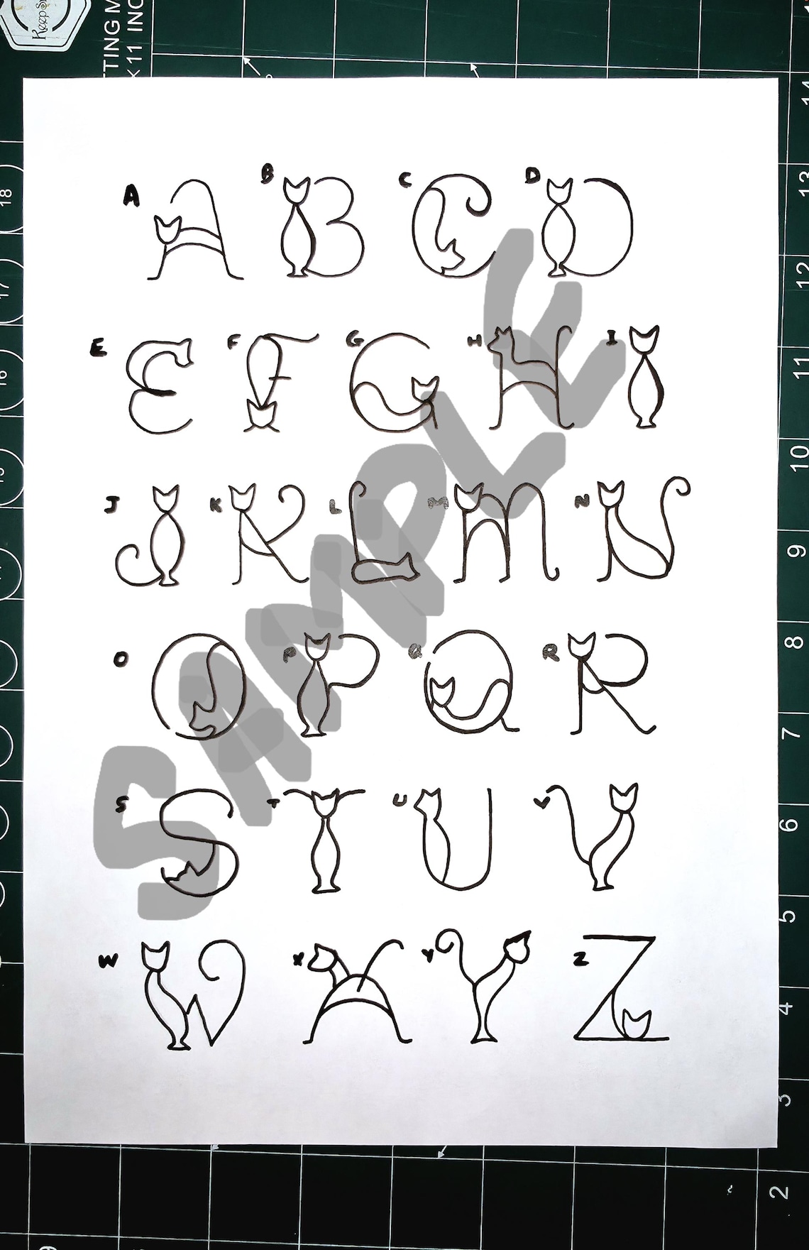 Cat Alphabet Tracing Worksheet A—Z, Halloween Lettering Practice ...