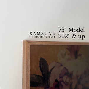 Samsung Frame TV Handmade Real Wood Bezel 75 Model image 1