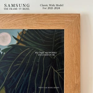 Samsung Frame TV & Frame PRO Handcrafted Real Wood Bezel - 55"  Model - 2.5'' Profile - Genuine Hardwood - Free TV Art collection Included