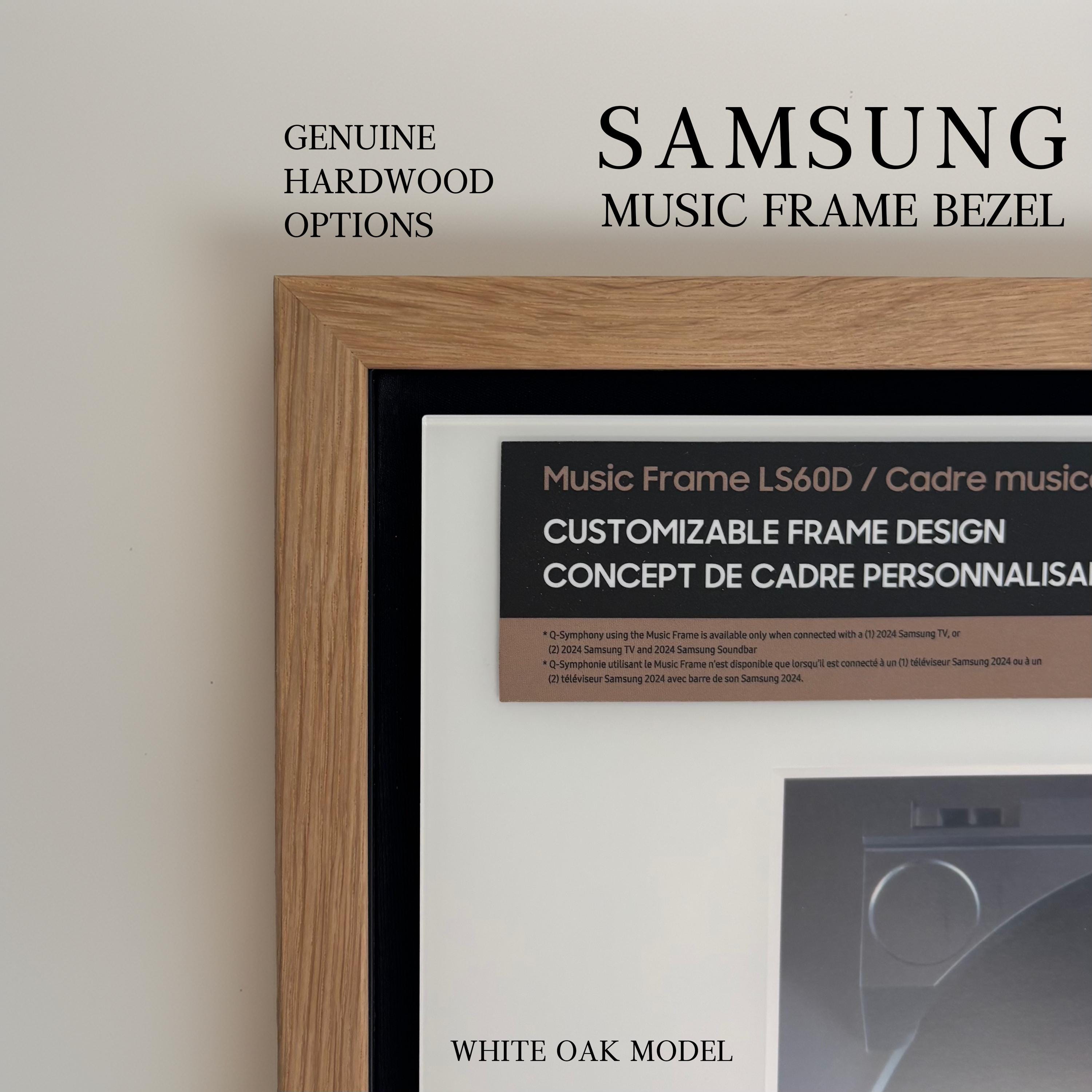 Samsung Music Frame Real Wood Bezel custom Frame for LS60D Bluetooth speaker matching Frame for Samsung soundbar wall mount