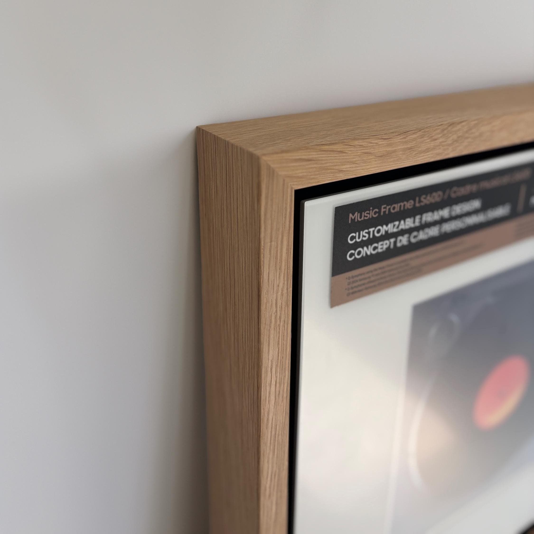 Samsung Music Frame Real Wood Bezel Custom Frame for LS60D