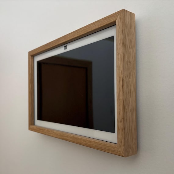Amazon Echo Show Handcrafted Hardwood Frame Bezel - Real Wood Frame Alexa Smart Display 15 & 21 sizes - White Oak Walnut Cherry Maple