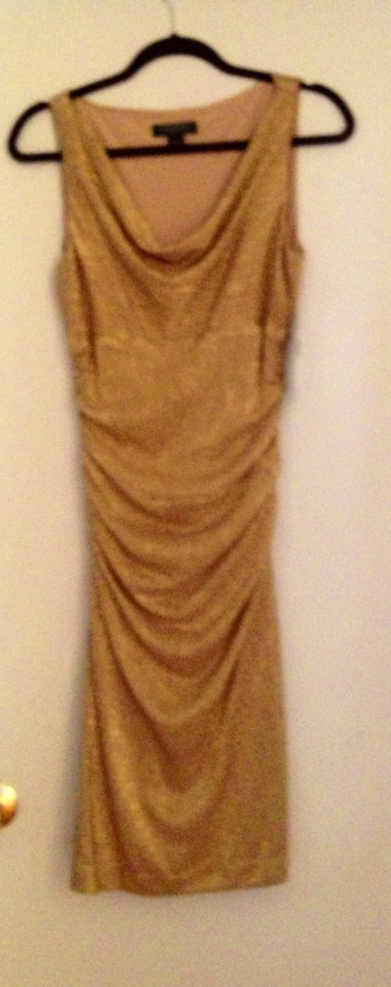 Ralph Lauren metallic gold dress