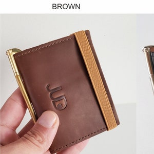 Billetera de clip de dinero para hombres- billetera de cuero delgada hombres- billetera delgada para hombres- billetera delgada para hombres- billetera de tarjeta delgada-billetera de cuero de bolsillo frontal para hombres