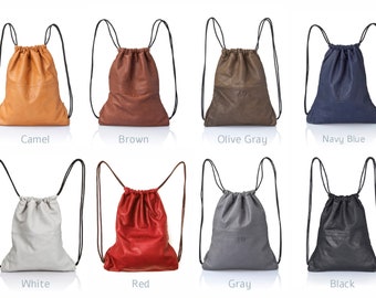 Soft Leather Backpack Handbag Men Leather Back Bag SALE 