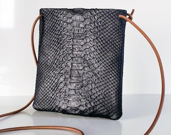 3 in 1 black python leather bag small python leather purse crossbody leather bag women crossbody purse small evening bag, party bag for girl