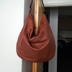 Cognac brown leather bag Hobo leather bag soft leather purse SALE leather shoulder bag women crossbody bag large leather bag women boho bag