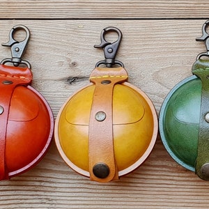 Weihnachtsleder Ornament Geschenke, Lederkugel Beutel, Weihnachtsbaum Leder Beutel, Designer-Ledermünze Geldbörse Geschenk für ihn, Geschenk für sie