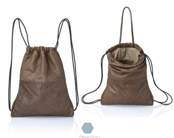 multiway leather backpack