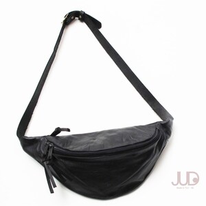 soft black leather fanny pack SALE leather bum bag leather waist bag leather holster bag waist pouch black leather crossbody fanny pack image 5