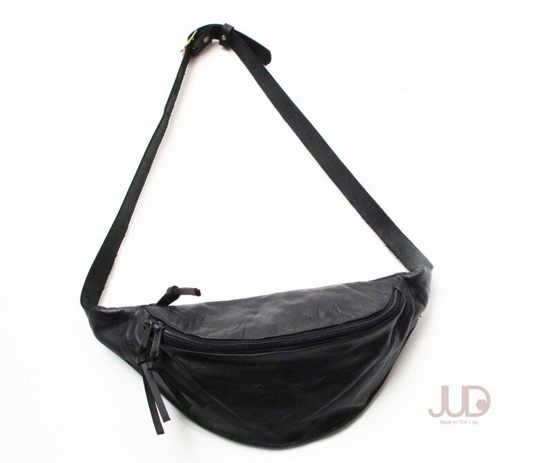 soft black leather fanny pack SALE leather bum bag leather waist bag leather holster bag waist pouch black leather crossbody fanny pack image 5