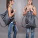 see more listings in the Leather Backpack Tote section