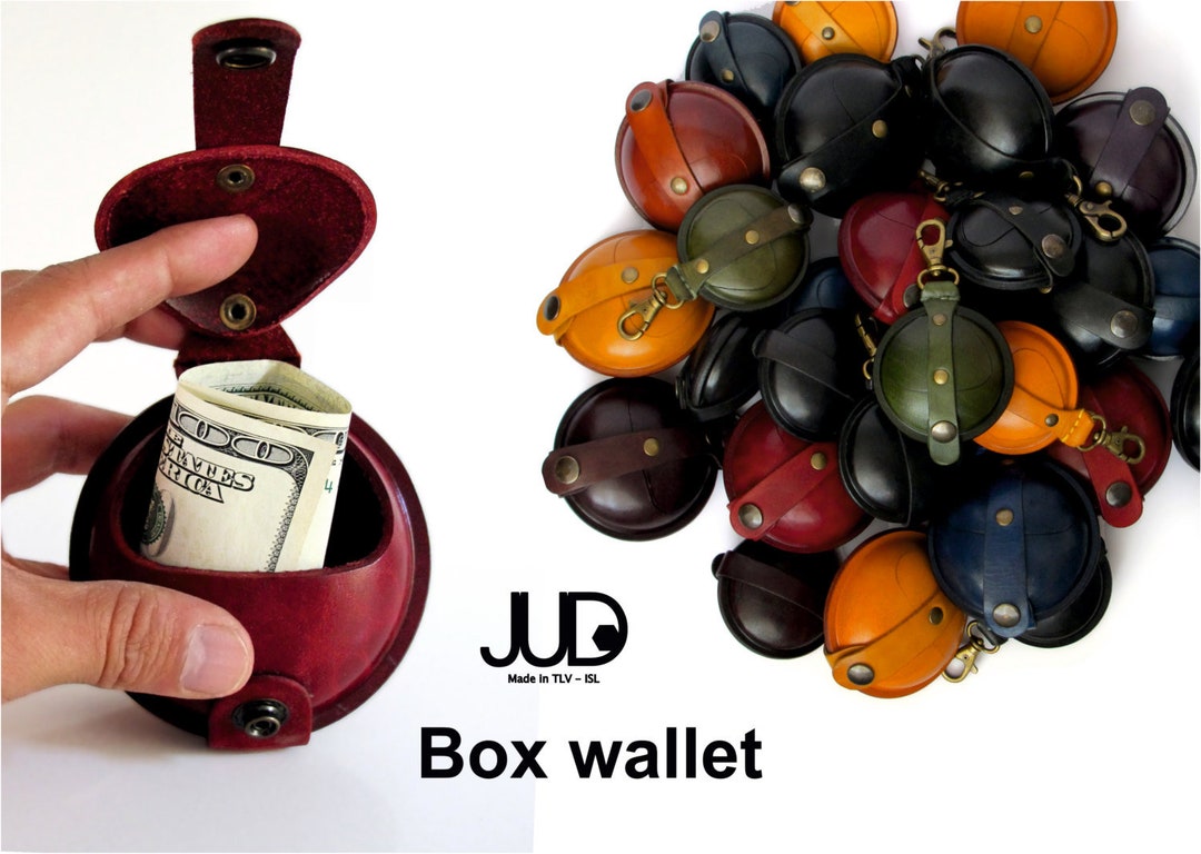 Leather Purse Ball Shape Leather Wallet SALE Leather Clutch Leather