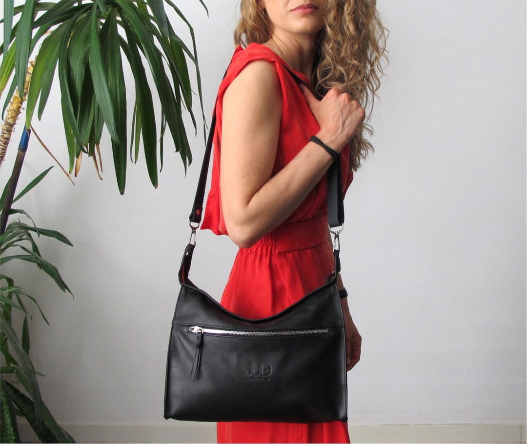2in1 Black Leather Belt Bag UNISEX Leather Crossbody Bag - Etsy