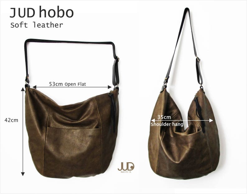 Leather hobo bag women Black leather bag hobo leather bag | Etsy