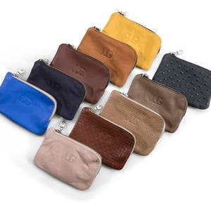 Zipper leather purse- coin leather purse- zipper leather wallet- coin leather wallet- Keychain leather wallet- Keychain leather purse judtlv