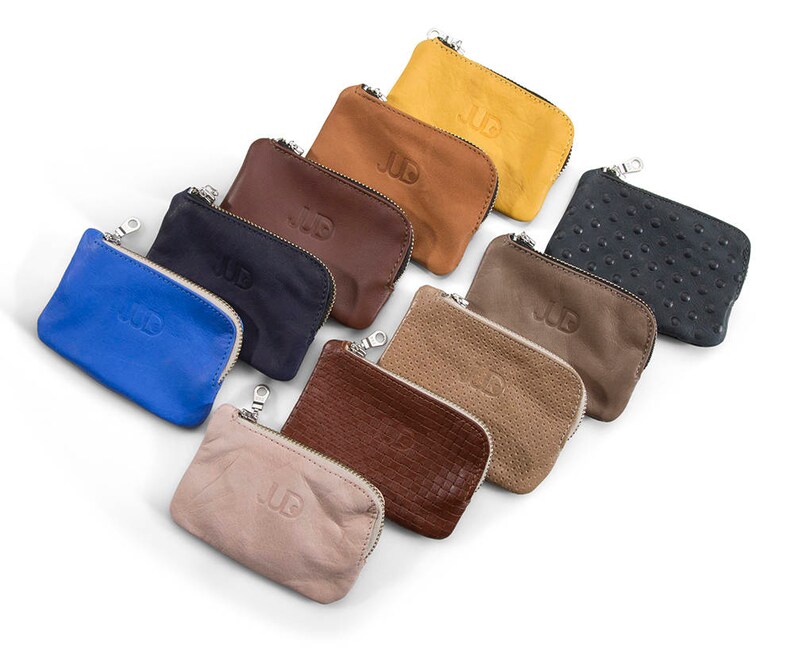 Zipper Leather Purse Coin Leather Purse Zipper Leather Etsy