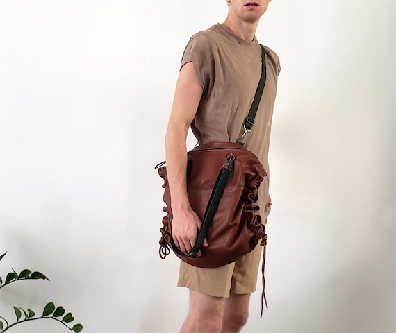 Large leather crossbody tote 3in1 convertible leather backpack women crossbody bag leather hobo bag convertible leather bag travel bag