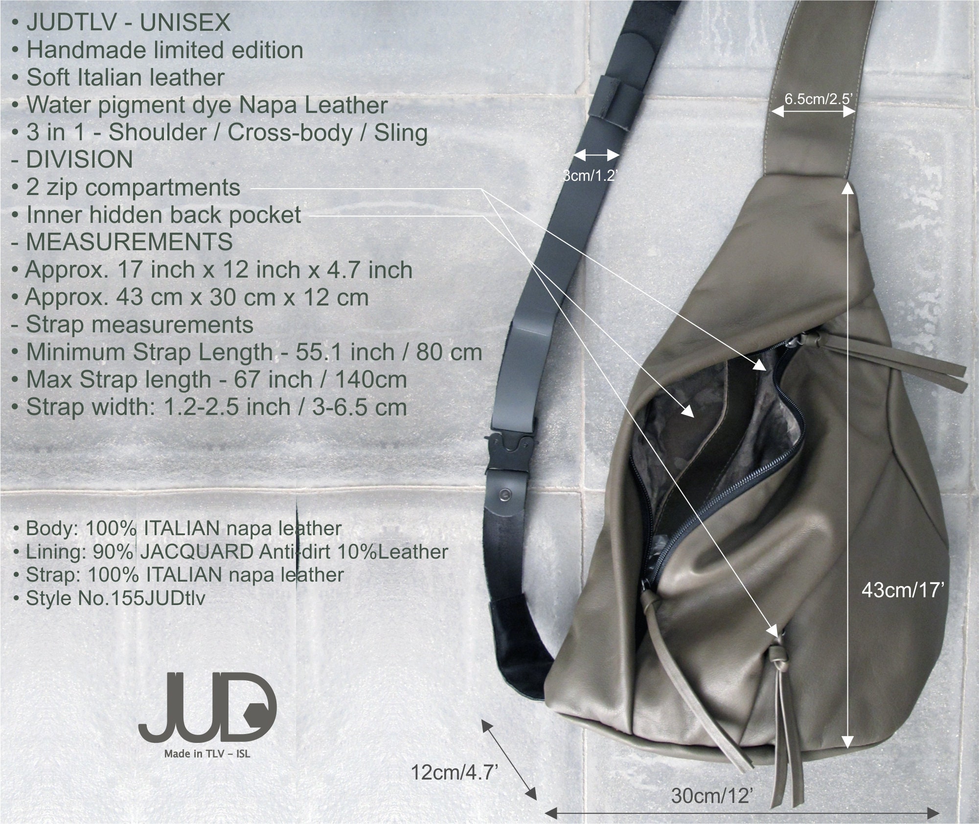 3in1 Black Leather Crossbody Bag UNISEX Leather Hobo Bag 3in1 Black Leather Crossbody Bag UNISEX Leather Hobo Bag