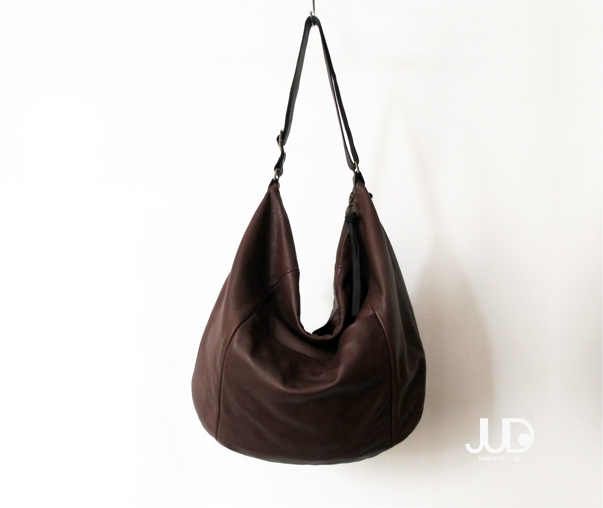 Coffee Brown Leather Hobo Bag Soft Leather Purse Leather -  Sweden