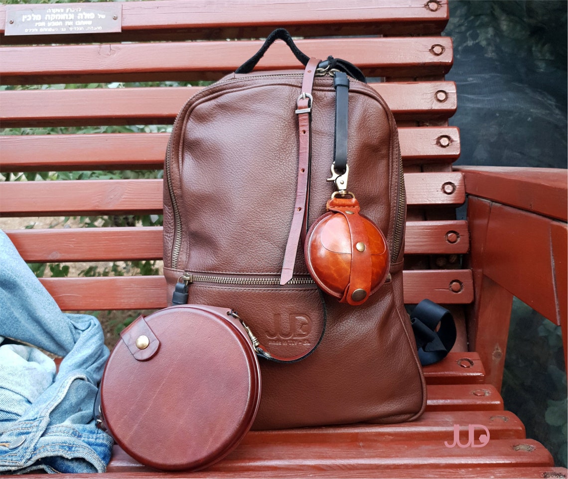 Leather coin purse ball shape leather wallet SALE clutch Etsy