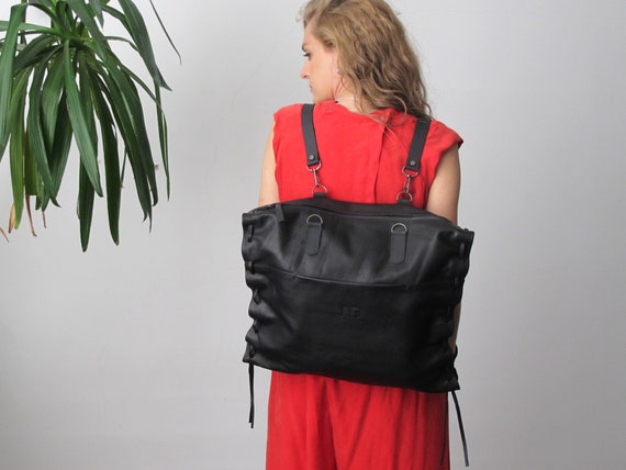 Femme Grand sac en cuir brillant TOTALLY Pieces Noir