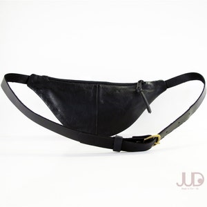 soft black leather fanny pack SALE leather bum bag leather waist bag leather holster bag waist pouch black leather crossbody fanny pack image 4