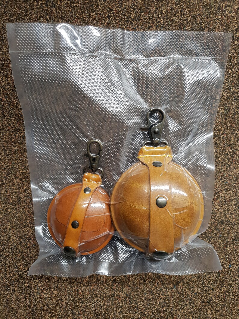 Leather change purse ball shape leather coin purse SALE Etsy