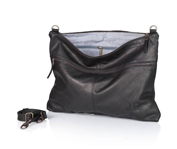 Black Leather Bag Soft Leather Bag Slouchy Leather Bag 