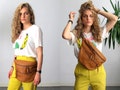 3in1 leather double zipper belt bag- large leather fanny pack- soft leather bag crossbody leather bag women- Handmade leather bag JUDTLV product logo