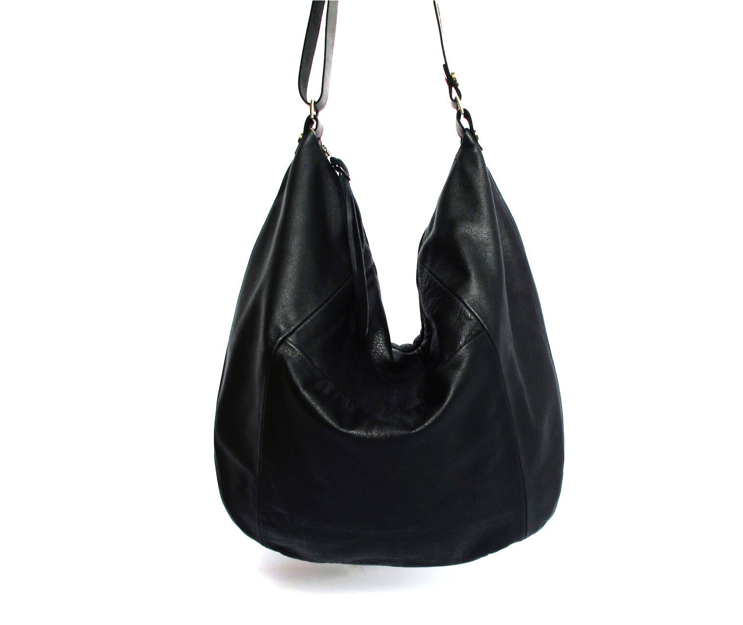 Leather Purse Sale
 Black leather bag leather purse SALE hobo leather bag