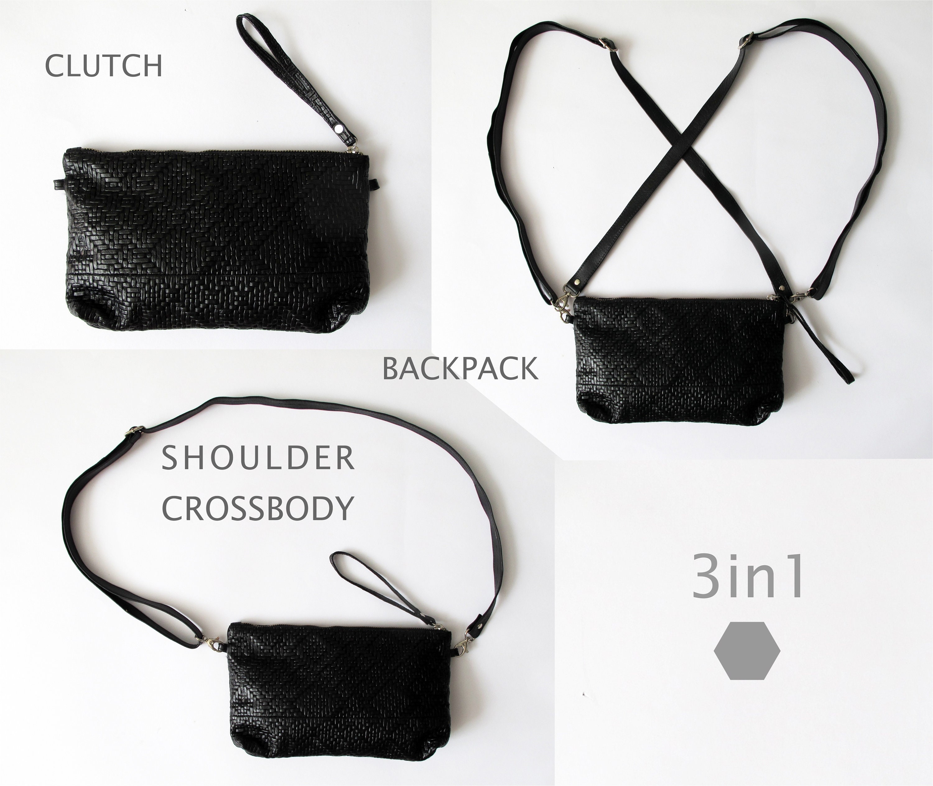 3 in 1 purse backpack
